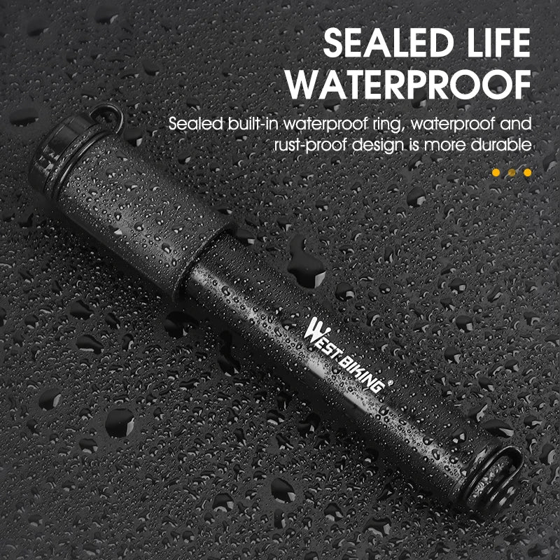 Mini Bike Pump - 100PSI, Aluminum Alloy, Fits Schrader/Presta Valves for MTB/Road Bikes