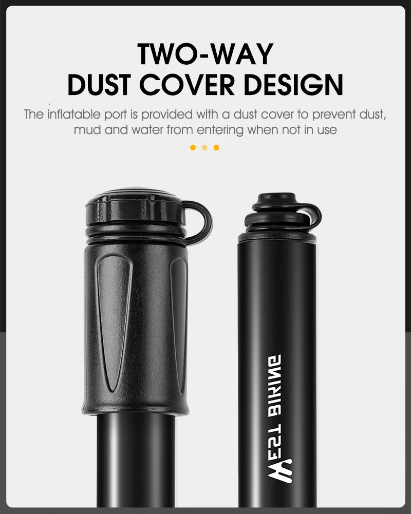 Mini Bike Pump - 100PSI, Aluminum Alloy, Fits Schrader/Presta Valves for MTB/Road Bikes