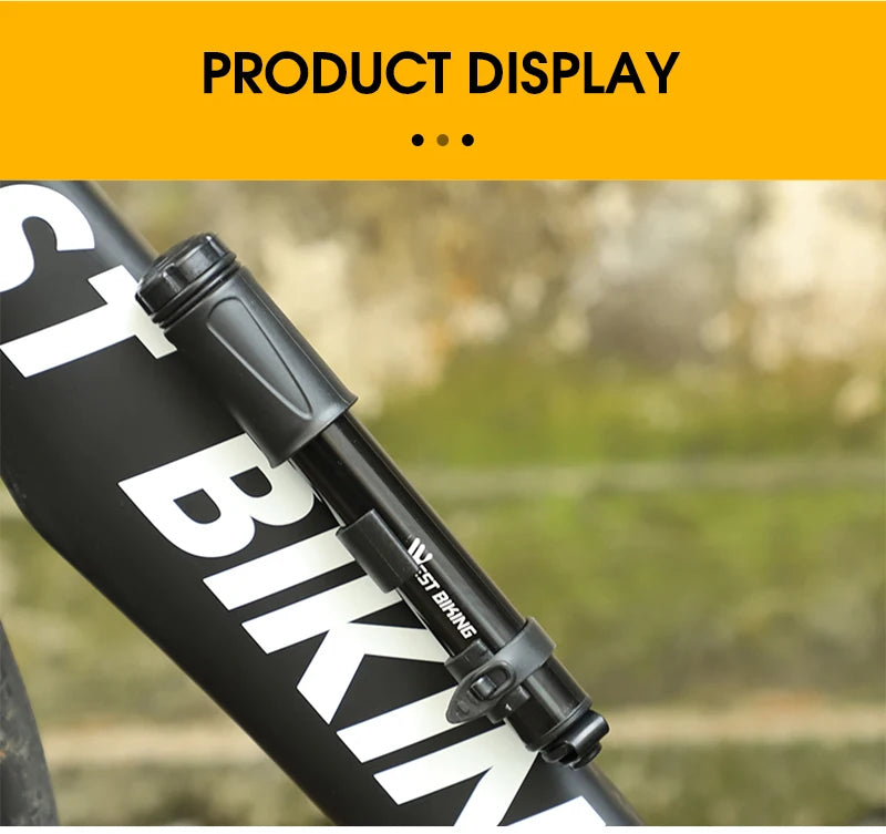 Mini Bike Pump - 100PSI, Aluminum Alloy, Fits Schrader/Presta Valves for MTB/Road Bikes