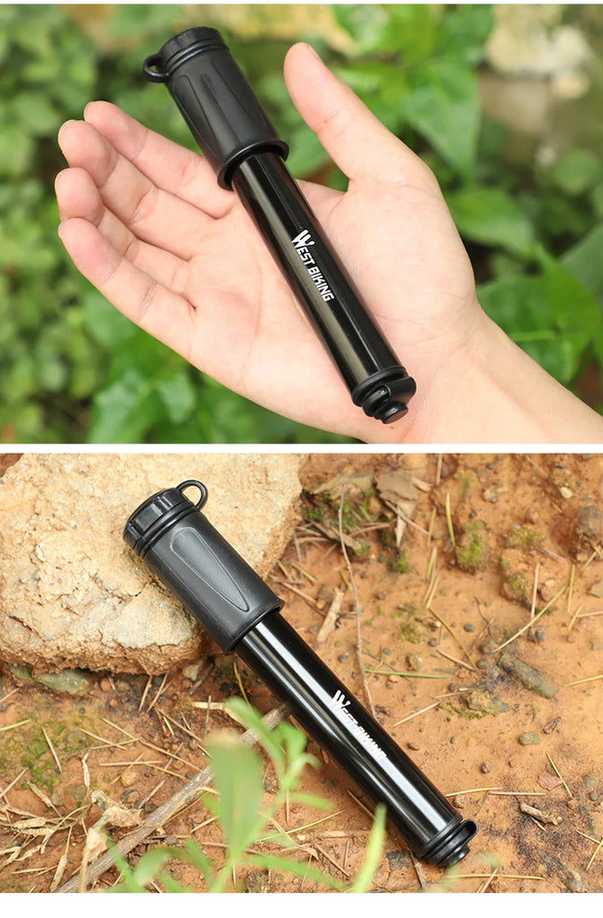 Mini Bike Pump - 100PSI, Aluminum Alloy, Fits Schrader/Presta Valves for MTB/Road Bikes
