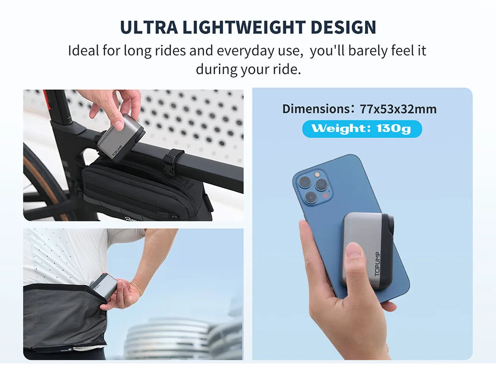 TB2 PRO Mini Bike Pump – Cordless Electric Tire Inflator, 120PSI, 450mAh Battery, Fast Charging & LCD Screen