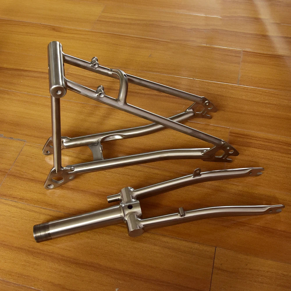 Titanium Bike Rear Triangle For P line For Brompton Bicycle Front Fork Frame Lightweight 16" original Size Part