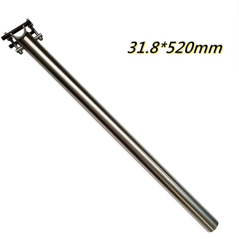 Titanium Seat Post for Brompton/Birdy – 31.8mm & 34.9mm CNC-Made – 520mm to 650mm Length Options – Upgrade Cycling Seatpost