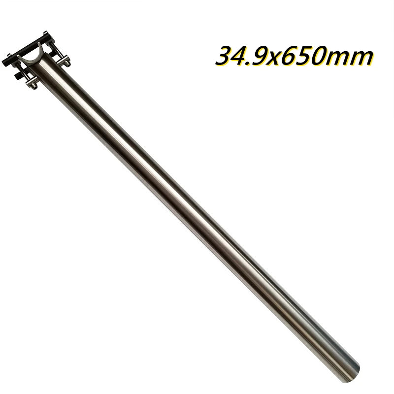 Titanium Seat Post for Brompton/Birdy – 31.8mm & 34.9mm CNC-Made – 520mm to 650mm Length Options – Upgrade Cycling Seatpost