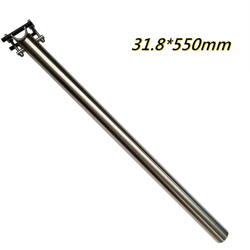 Titanium Seat Post for Brompton/Birdy – 31.8mm & 34.9mm CNC-Made – 520mm to 650mm Length Options – Upgrade Cycling Seatpost