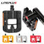 Liteplus Foldable Pedals - Universal 14mm Thread, Reflective, for Brompton/Dahon Folding Bikes