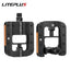 Liteplus Foldable Pedals - Universal 14mm Thread, Reflective, for Brompton/Dahon Folding Bikes