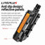 Liteplus Foldable Pedals - Universal 14mm Thread, Reflective, for Brompton/Dahon Folding Bikes