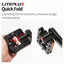 Liteplus Foldable Pedals - Universal 14mm Thread, Reflective, for Brompton/Dahon Folding Bikes