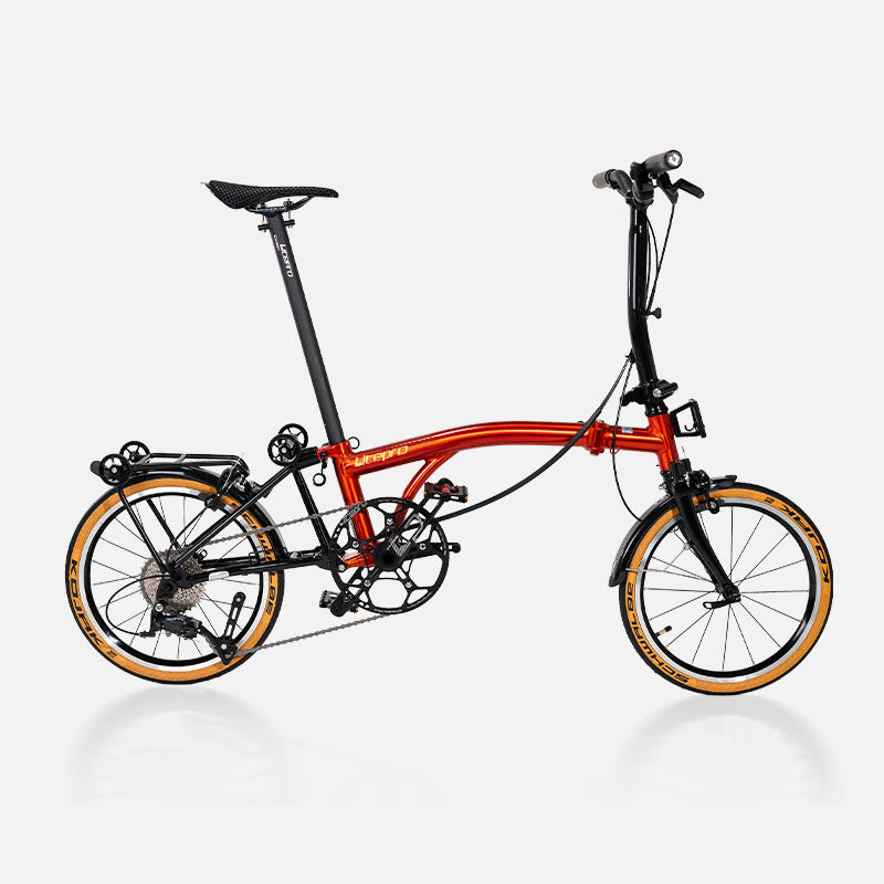 Litepro S9 16inch 9 Speed Tri-fold Folding Bike Aluminum Alloy Frame Red