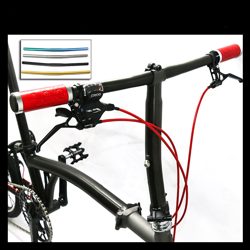 Manillar plegable de aleación de titanio para bicicleta 25,4*580MM para Brompton