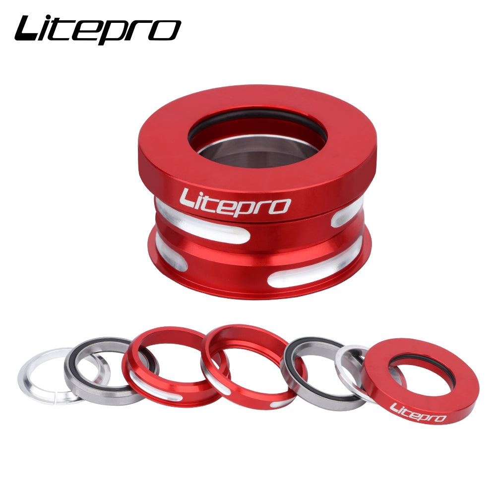 Litepro 44mm Headset – 74g CNC Aluminum, Universal Folding Bike Fit