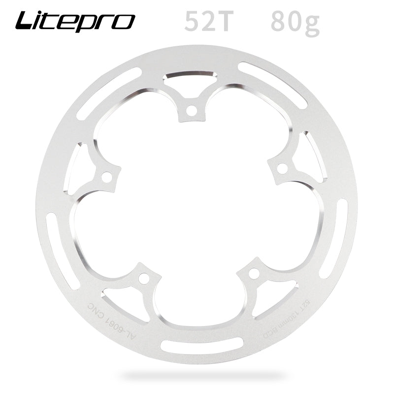 Protector de rueda de cadena de bicicleta plegable Litepro para plato Protect 130BCD 52/53T