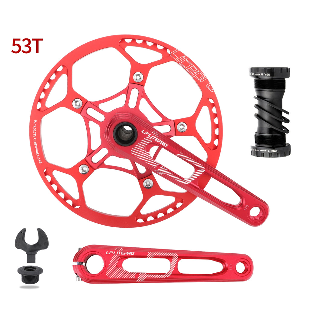 LP Litepro Integrated Hollow Crank+Spider Chainring