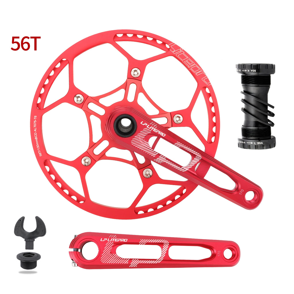 LP Litepro Integrated Hollow Crank+Spider Chainring