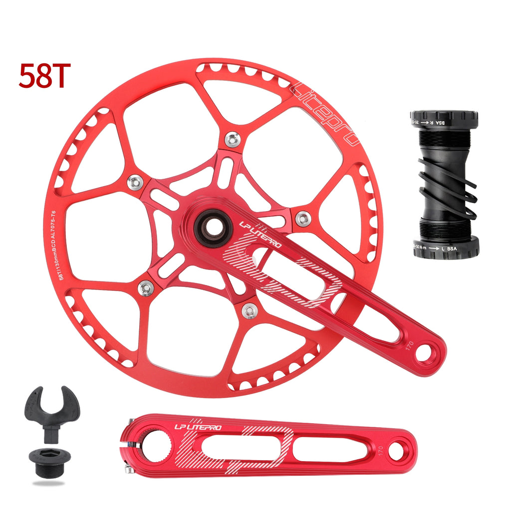 LP Litepro Integrated Hollow Crank+Spider Chainring
