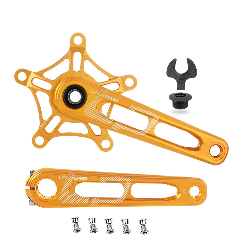 LP Litepro Integrated Hollow Crank+Spider Chainring