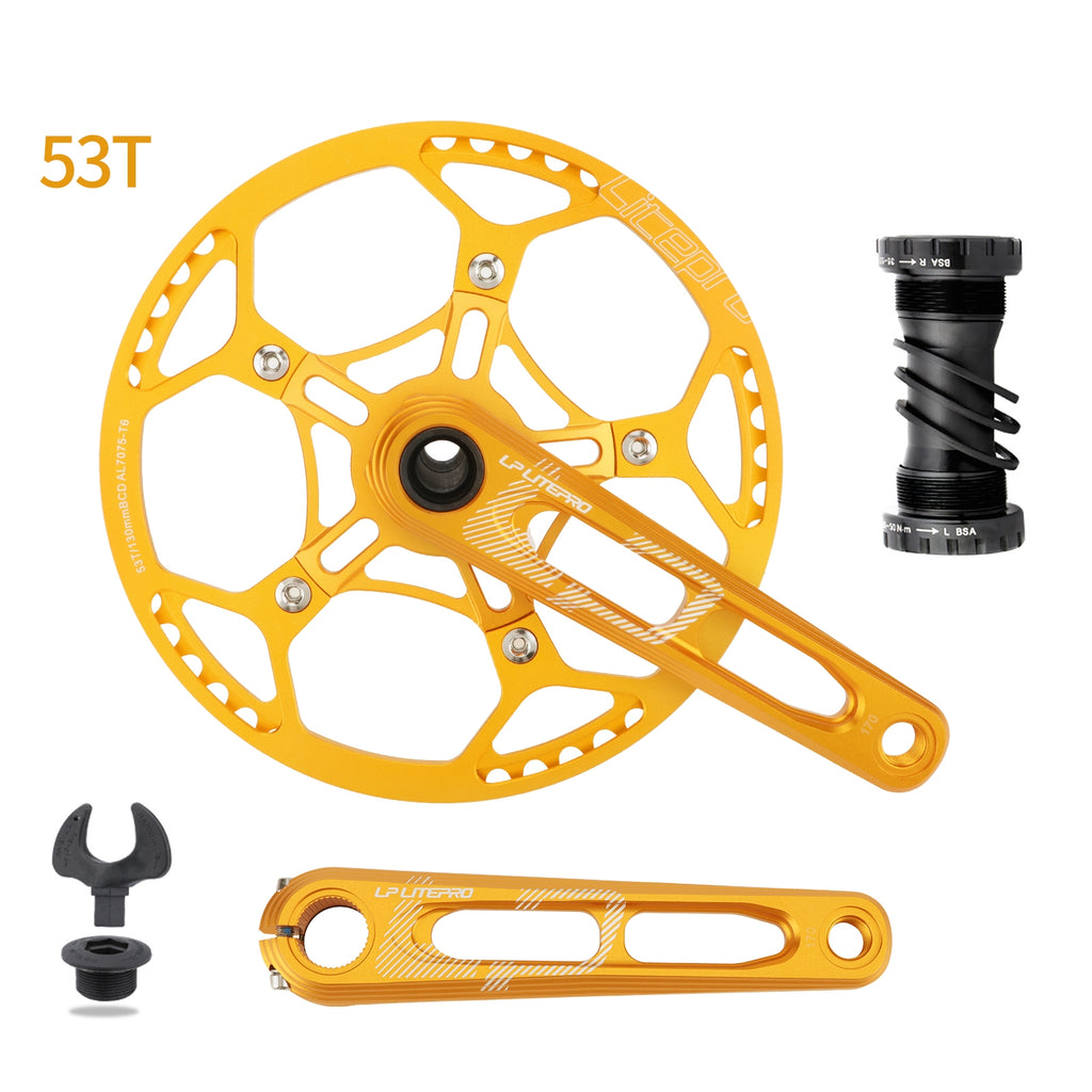 LP Litepro Integrated Hollow Crank+Spider Chainring