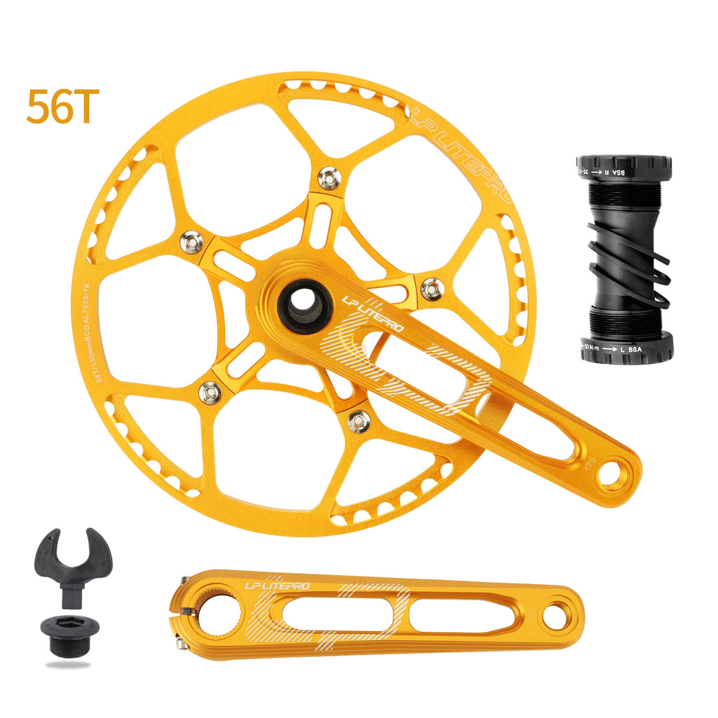 LP Litepro Integrated Hollow Crank+Spider Chainring
