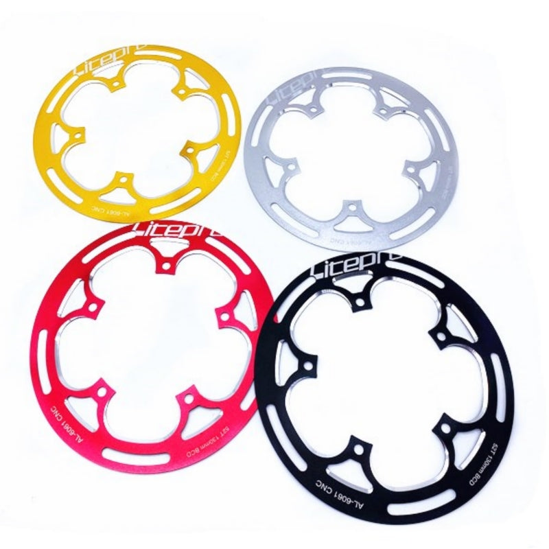 Protector de rueda de cadena de bicicleta plegable Litepro para plato Protect 130BCD 52/53T