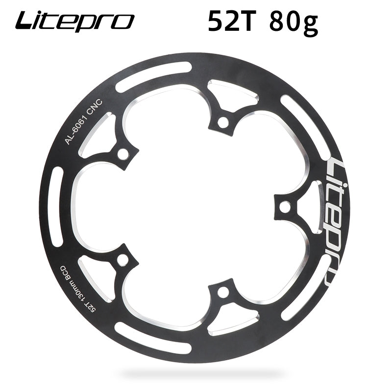 Protector de rueda de cadena de bicicleta plegable Litepro para plato Protect 130BCD 52/53T