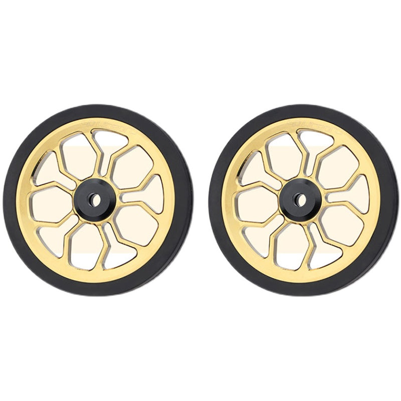 Litepro JKlapin 3D hueco 82mm araña fácil rueda agrandada plegable bicicleta cojinete rueda de empuje para bicicleta Brompton