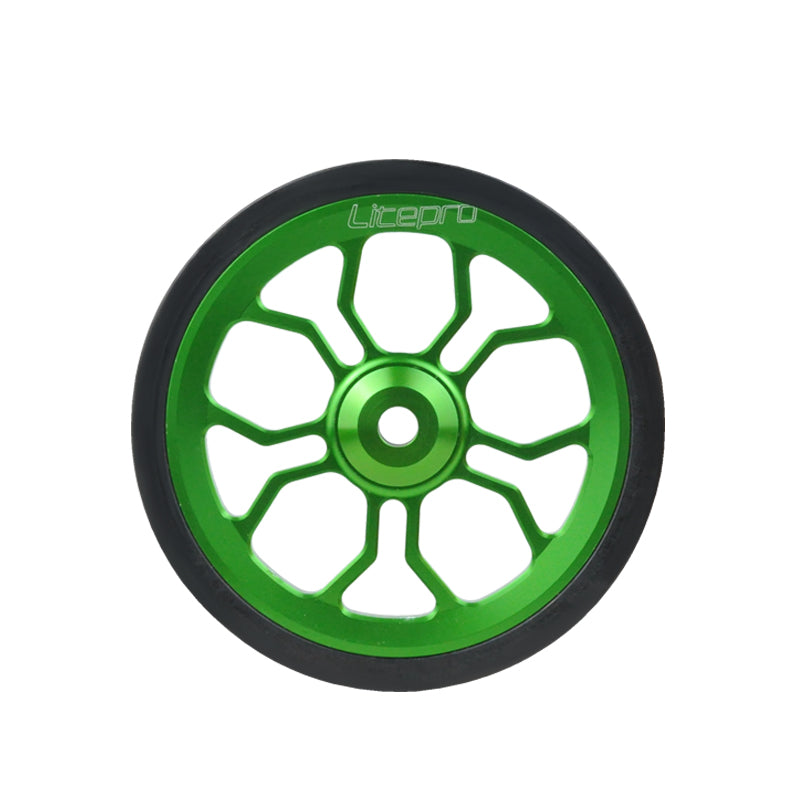 Litepro JKlapin 3D hueco 82mm araña fácil rueda agrandada plegable bicicleta cojinete rueda de empuje para bicicleta Brompton
