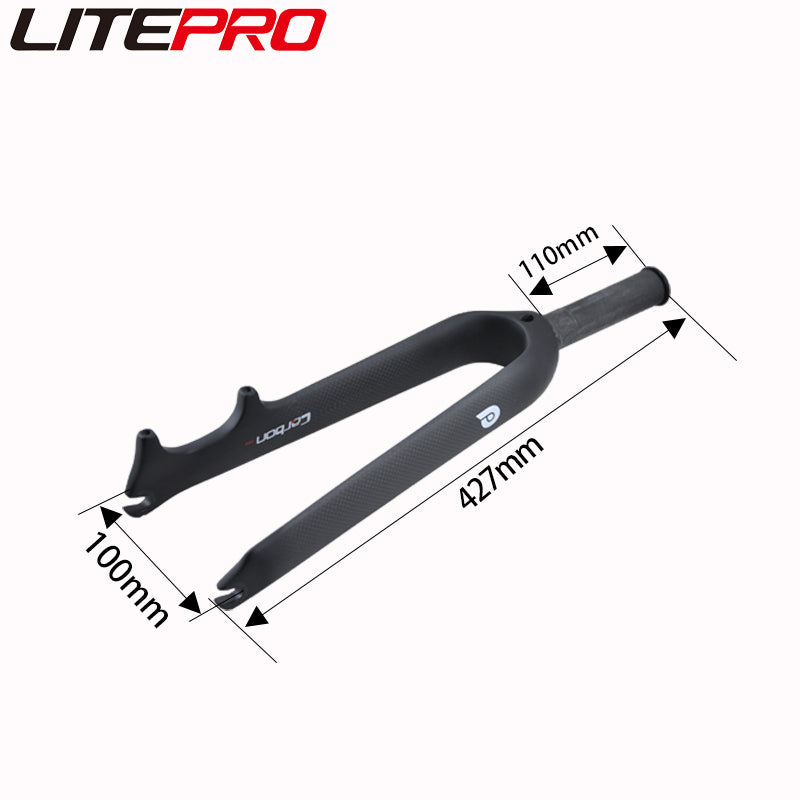 Litepro 20/22Inch 406/451 Carbon Fiber Disc Brake Front Fork