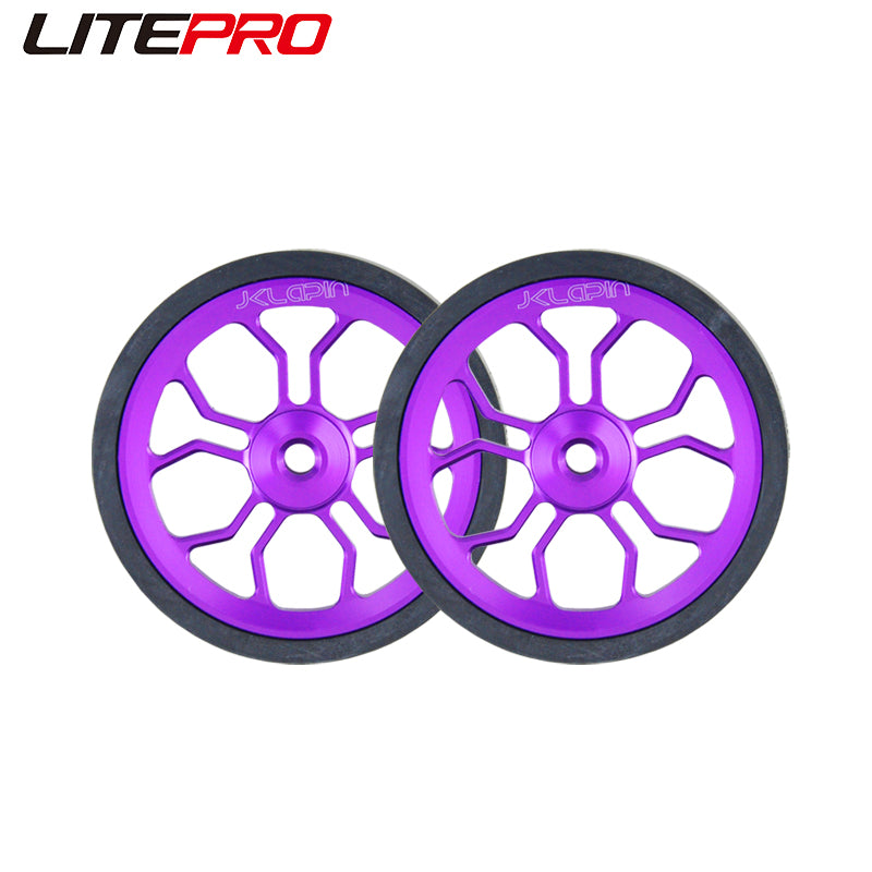Litepro JKlapin 3D hueco 82mm araña fácil rueda agrandada plegable bicicleta cojinete rueda de empuje para bicicleta Brompton