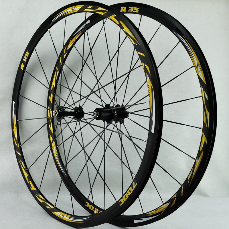 Litepro R35 Road Bike 700C C / V Brake Wheels Bicycle Bearing Wheel Set  11 Speed Flat Spoke Wheelset