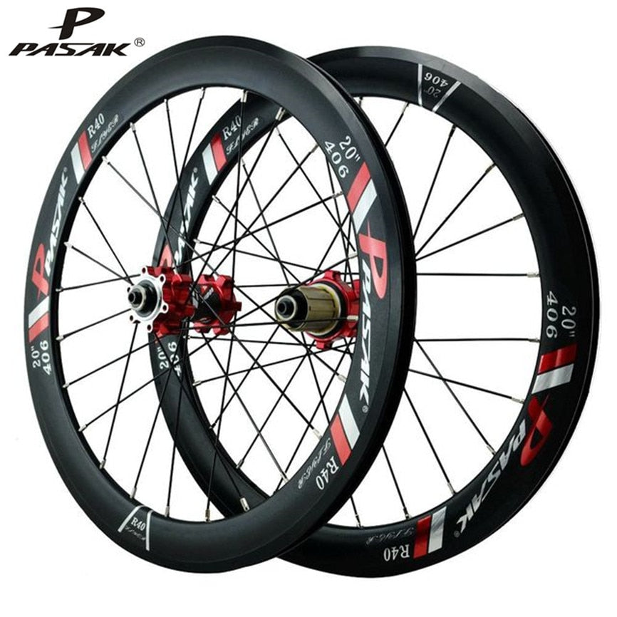 Litepro PASAK MTB Mountain Bike 20 Inch 406 22 Inch 451  R40 Hub Disc Brake 40mm 24H Rims 100/135 Wheelset Bike Wheels