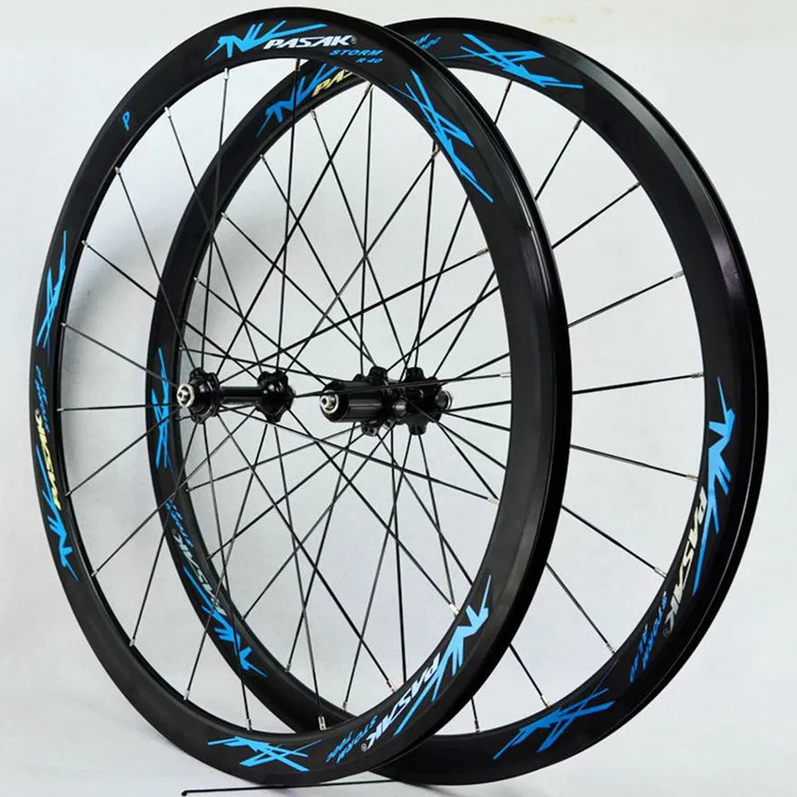 Litepro Road Bike 40MM Wheelset Flat Spokes Strip Ultralight Sealed Bearing 11 Speed C V Brake 700C Bicycle Wheels