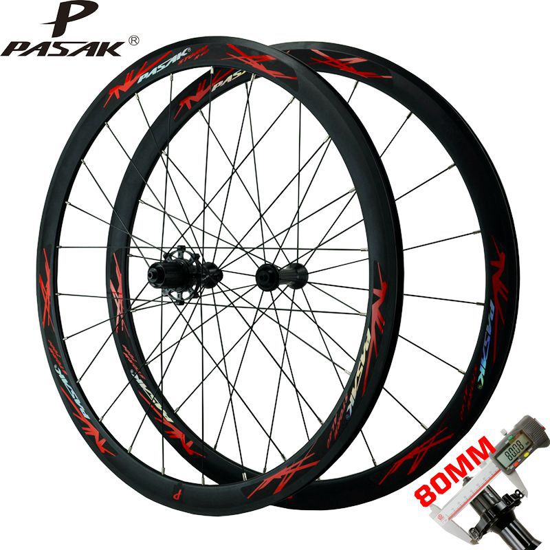 Litepro Road Bicycle 700C Wheelset 40MM V Brake Aluminum Alloy Wheels Front 20H Rear 24H 12Speed Straight Pull Rim 6 Claw 100 135