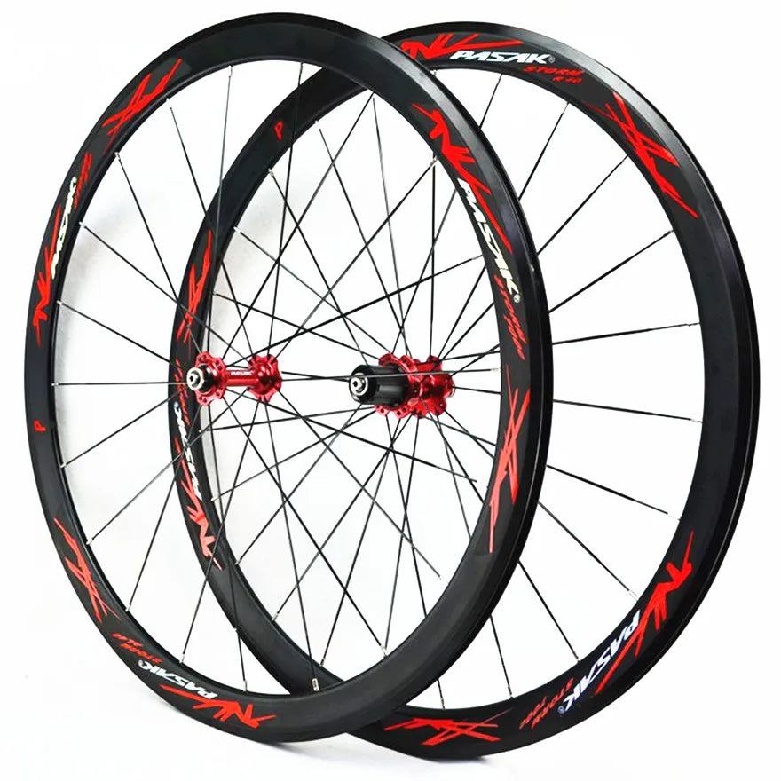 Litepro Road Bike 40MM Wheelset Flat Spokes Strip Ultralight Sealed Bearing 11 Speed C V Brake 700C Bicycle Wheels