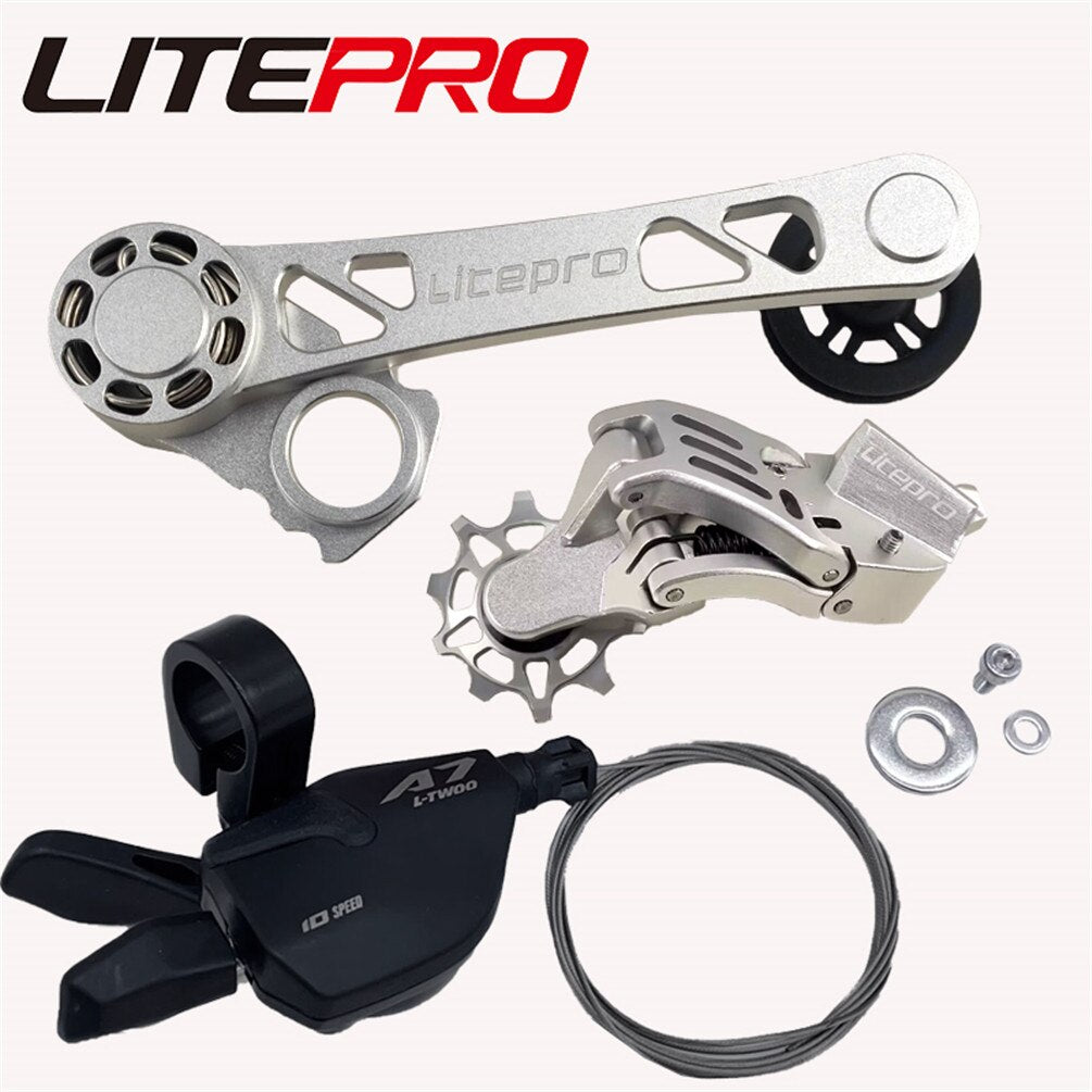 Litepro External 7Speed Chain Tensioner DIP Shifter For Brompton Bike Aluminum Alloy Rear Derailleurs Transmission
