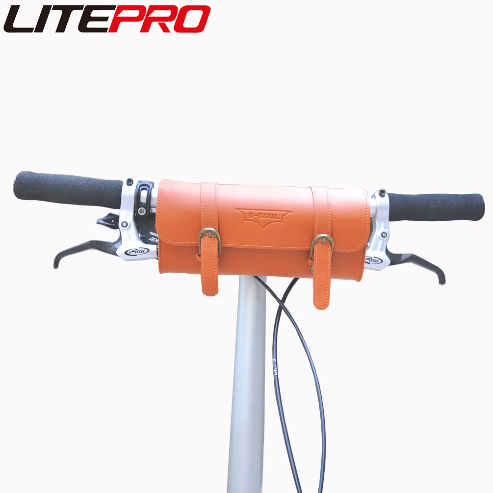 Litepro Leather Retro Handlebar Portable Hanging Bags