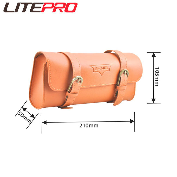 Litepro Leather Retro Handlebar Portable Hanging Bags Litepro