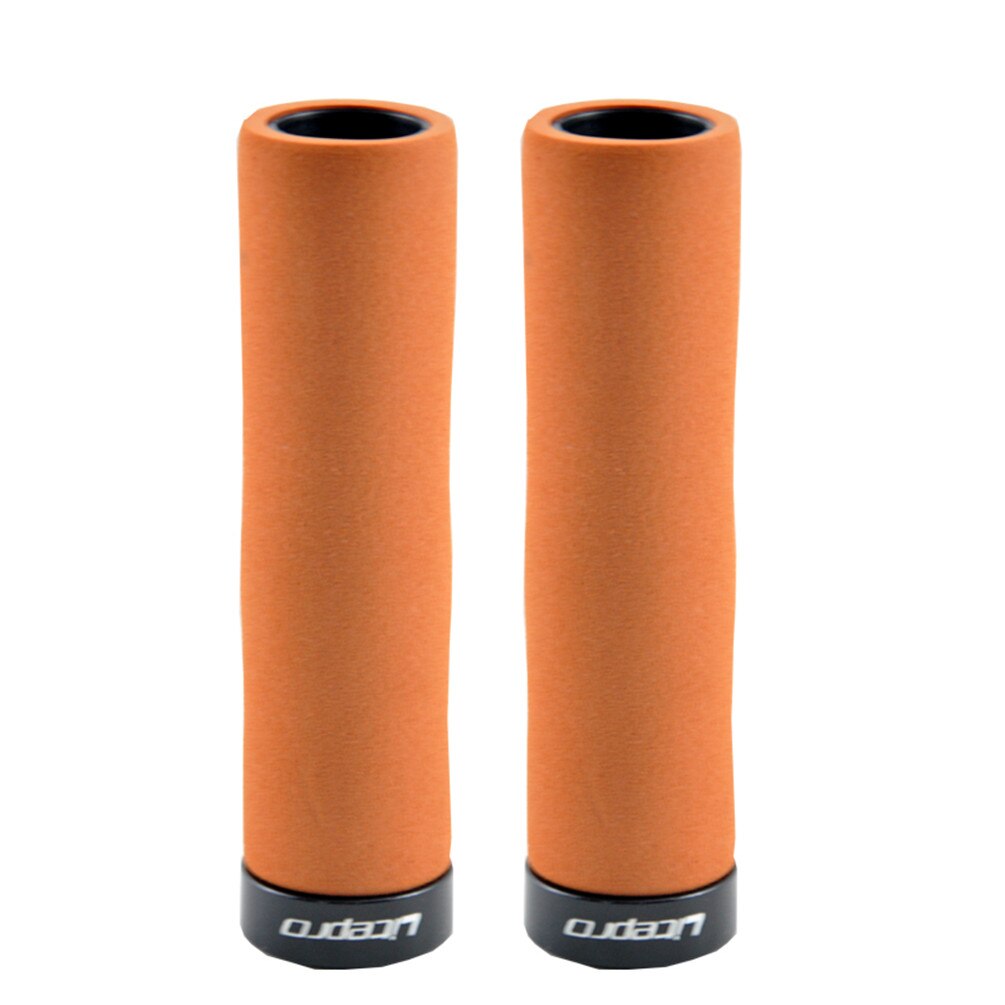 Litepro Locking Sponge Bike Grips – 22.2mm, Single-Sided Clamp, 135mm (78g/84g) – Black/Brown