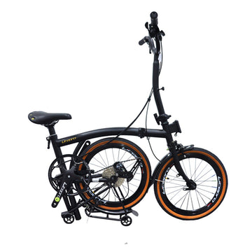 Litepro R9 16Inch External 9 Speed Trifold Folding Bicycle Straight M Handlebar Steel Frame