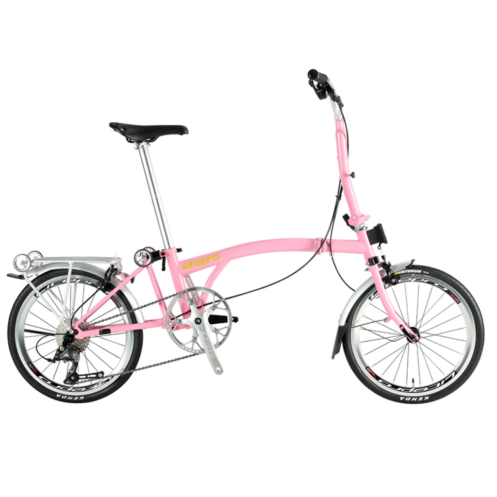 Litepro R9 16Inch External 9 Speed Trifold Folding Bicycle Straight M Handlebar Steel Frame