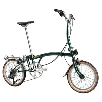 Litepro R9 16Inch External 9 Speed Trifold Folding Bicycle Straight M Handlebar Steel Frame