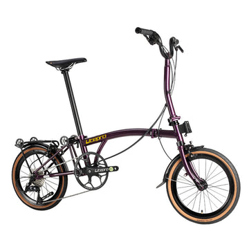 Litepro R9 16Inch External 9 Speed Trifold Folding Bicycle Straight M Handlebar Steel Frame