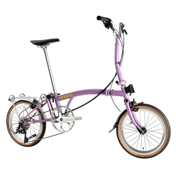 Litepro R9 16Inch External 9 Speed Trifold Folding Bicycle Straight M Handlebar Steel Frame