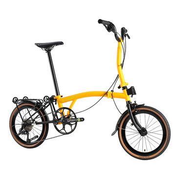 Litepro R9 16Inch External 9 Speed Trifold Folding Bicycle Straight M Handlebar Steel Frame