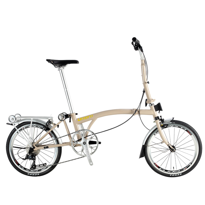 DIY Customized Litepro R20 20Inch External 9 Speed Trifold Folding Bicycle Straight M Handlebar Steel Frame