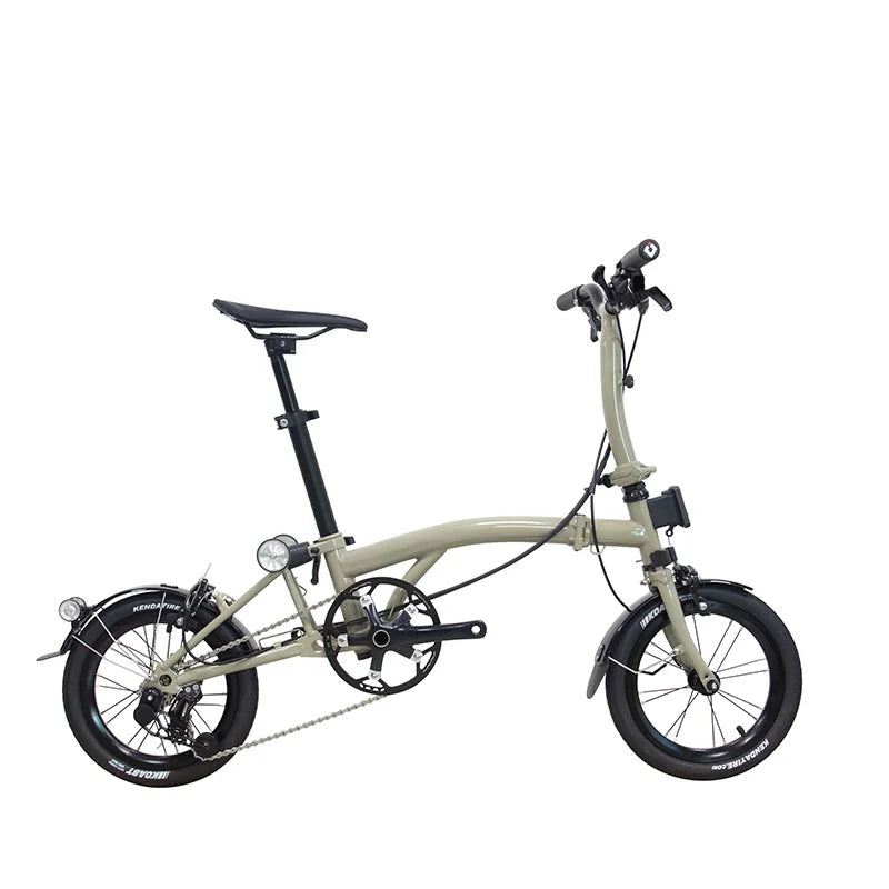 Litepro BOB3-14K 14Inch External 3Speed Tri-fold M Bar Folding Bicycle Chromium Molybdenum Steel Frame C Clip