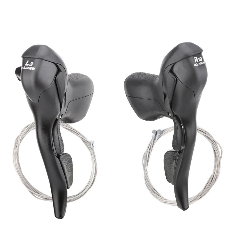 Litepro microNEW Road Bike 2 3X7 8 9 10 11 Speed Shifter Conjoined DIP Derailleurs Dual Control Levers Finger Dial