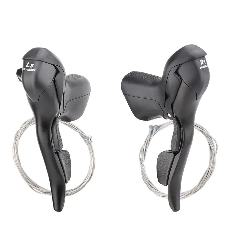 Litepro microNEW Road Bike 2 3X7 8 9 10 11 Speed Shifter Conjoined DIP Derailleurs Dual Control Levers Finger Dial
