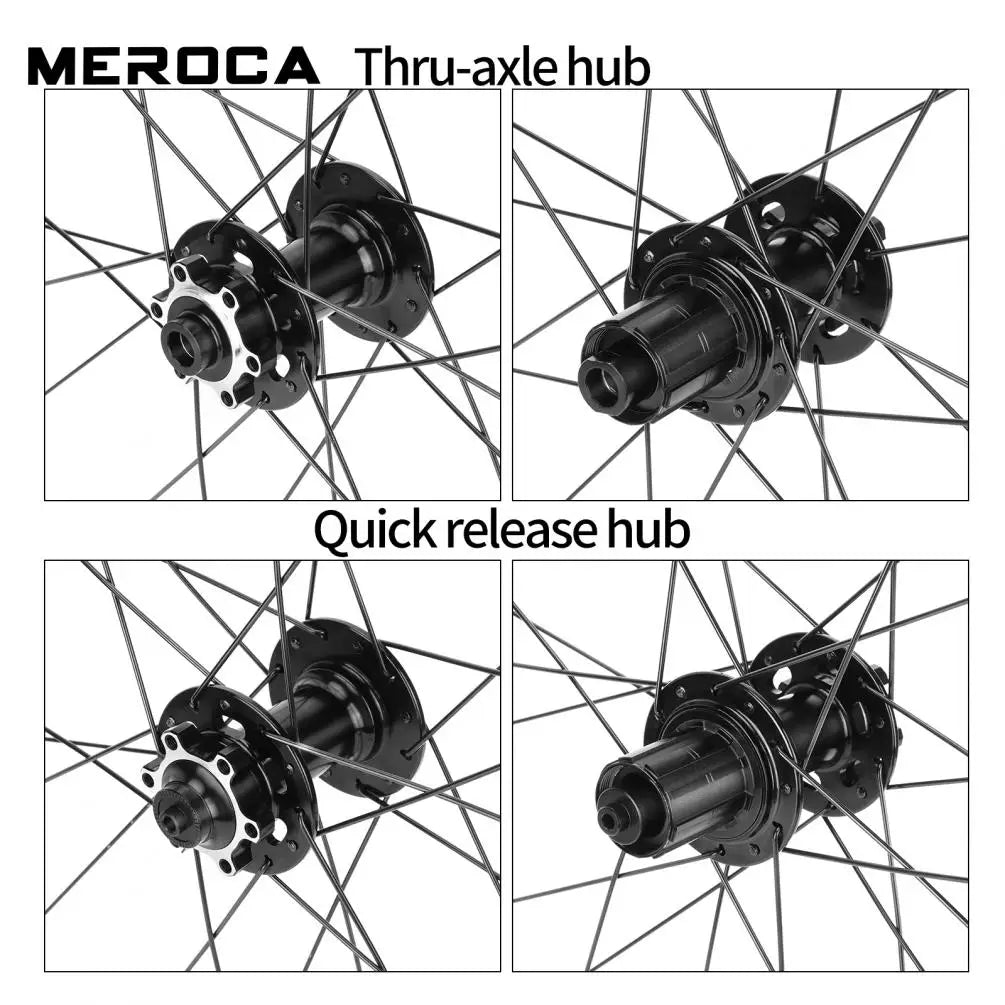 Litepro MEROCA RX300/RX400 700C Carbon Disc Brake Wheelset – Thru-Axle/QR, 35/38/42mm Depth, 8-12 Speed, T700+T800 Carbon (6-Bolt)