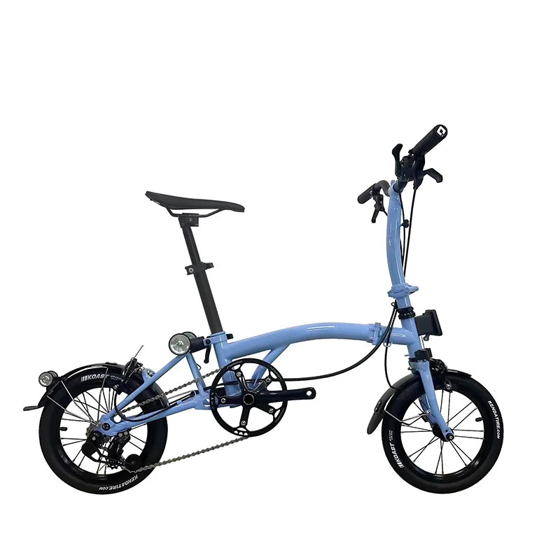 Litepro BOB3-14K 14Inch External 3Speed Tri-fold M Bar Folding Bicycle Chromium Molybdenum Steel Frame C Clip